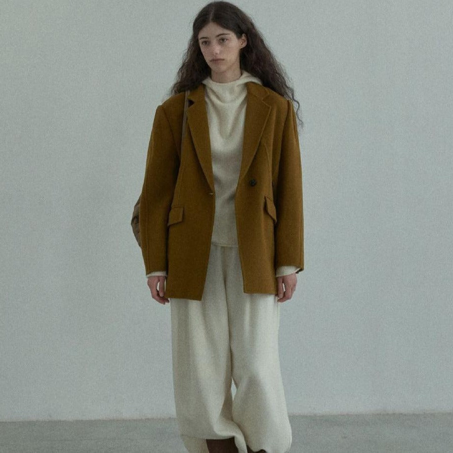 Handmade Lamb Wool Rose Overcoat