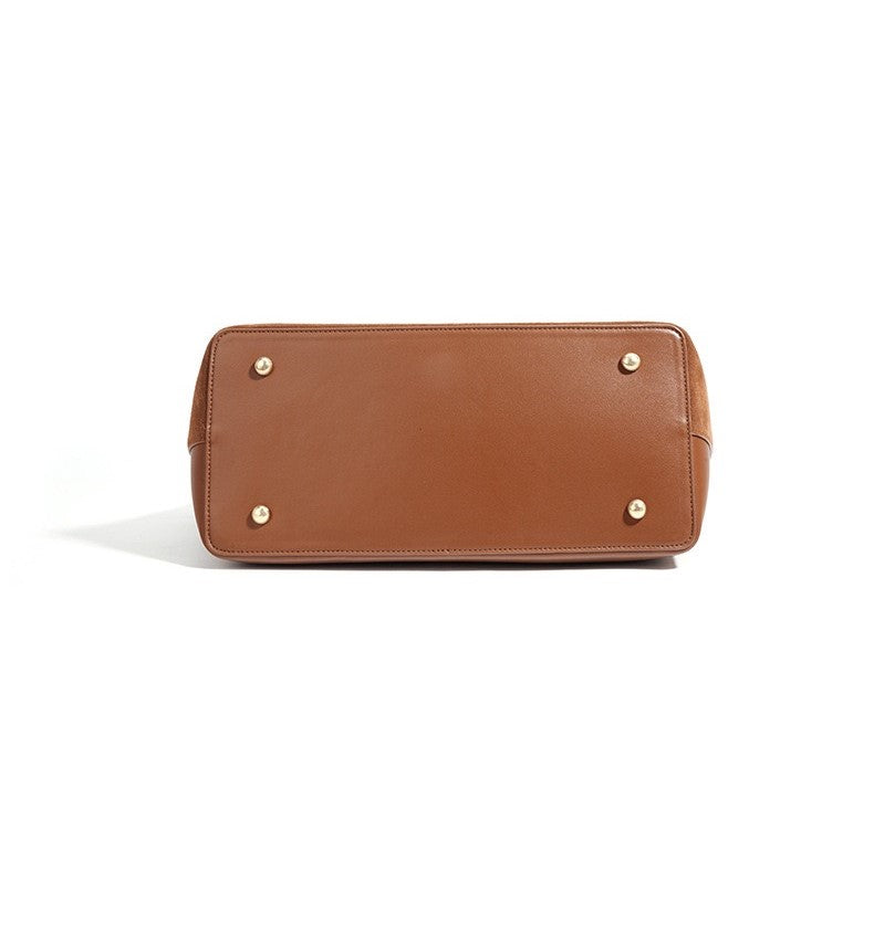 Suede Tote Bag - Purple