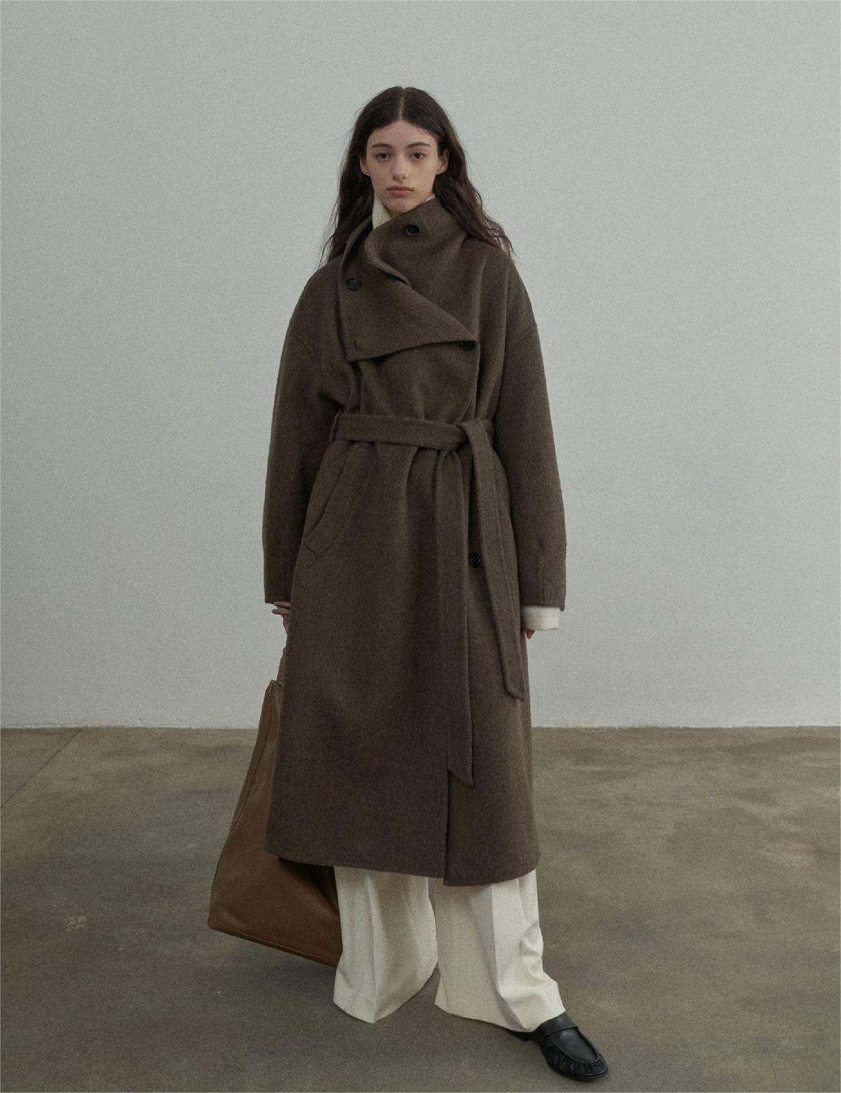 Handmade Lamb Wool Arlene Overcoat