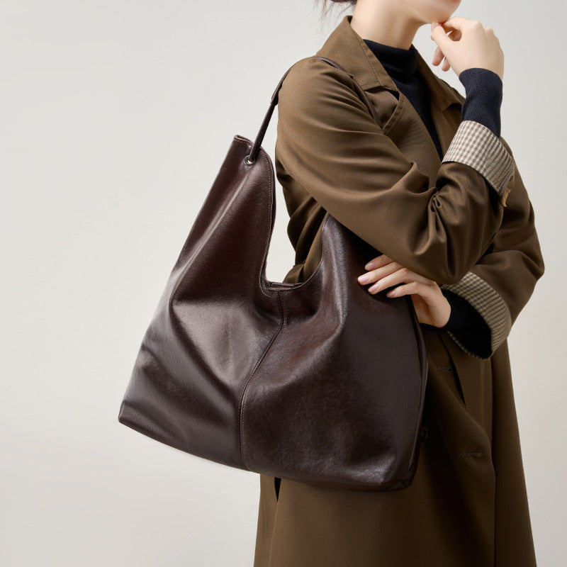 Wax Leather Shoulder - Brown
