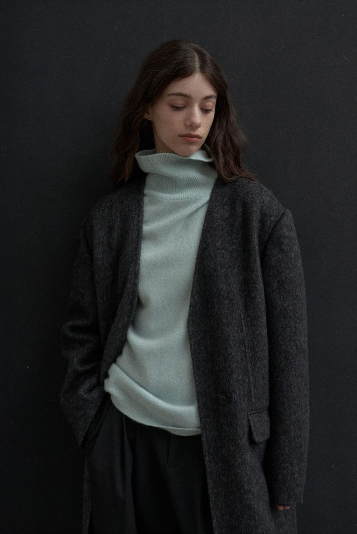 Handmade Lamb Wool Cassandra Overcoat