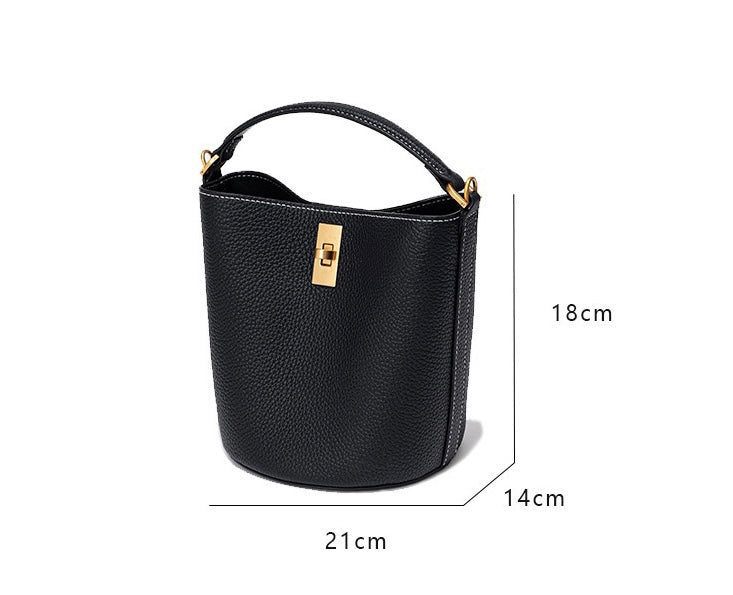 First Layer Cowhide Fanny Shoulder/Tote Bag
