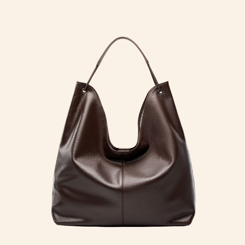 Wax Leather Shoulder - Black