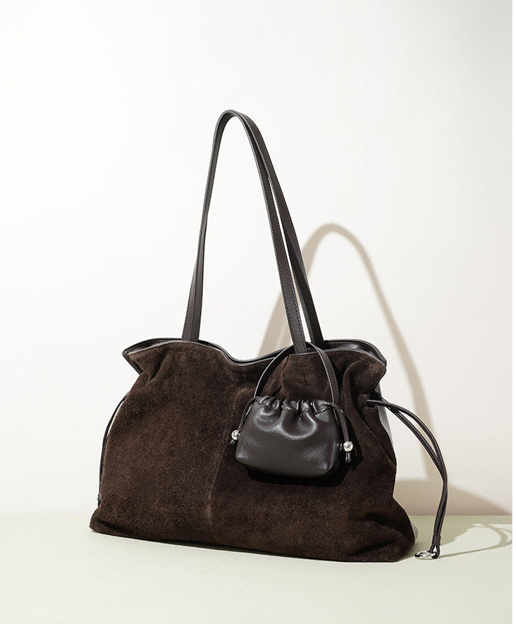 Suede Cloud Shoulder - Brown