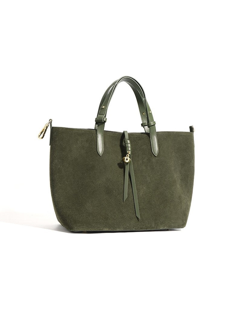 Suede Tote Bag - Black