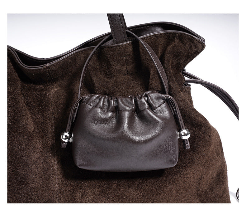 Suede Cloud Shoulder - Coffee