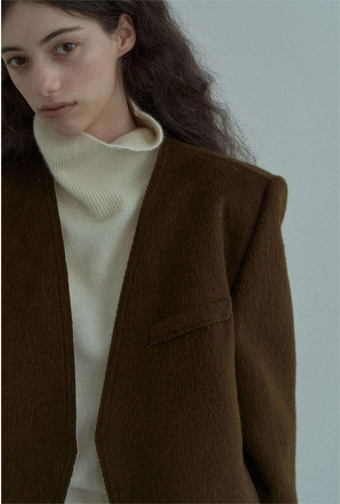 Handmade Lamb Wool Beata Overcoat