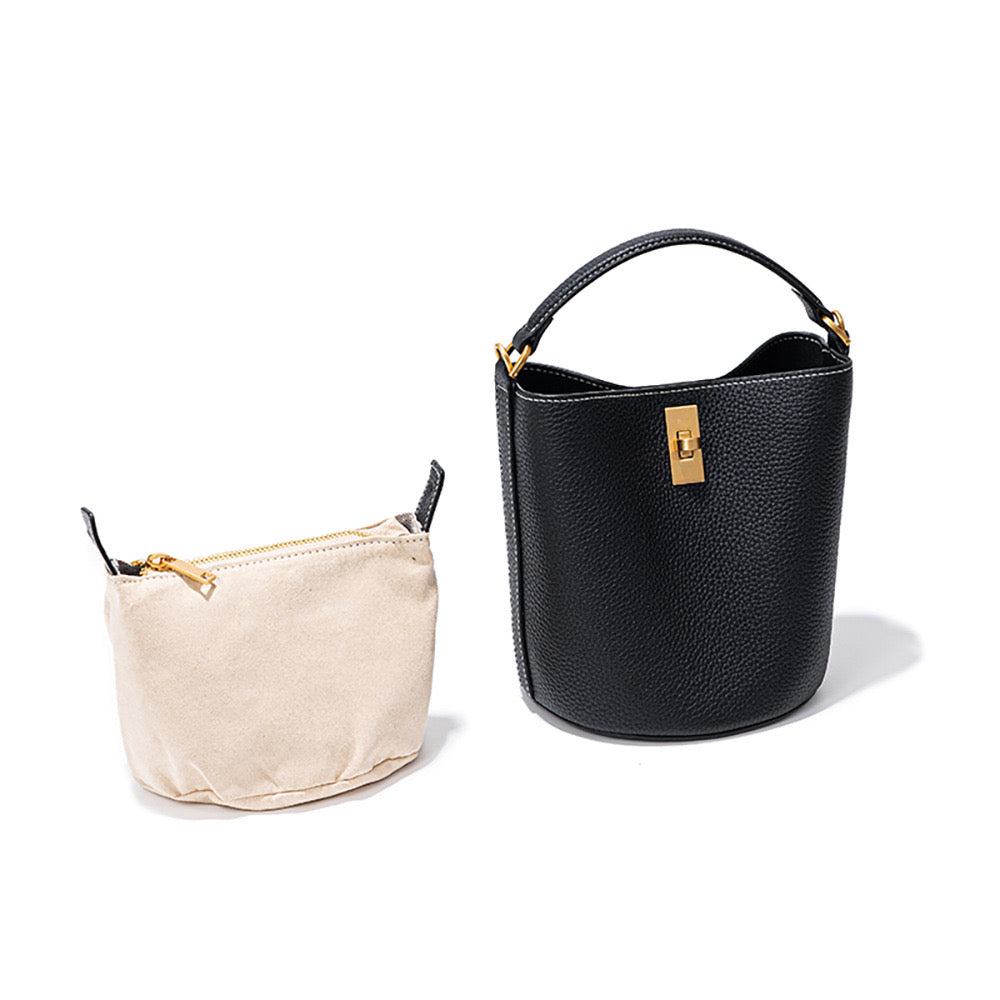 First Layer Cowhide Fanny Shoulder/Tote Bag