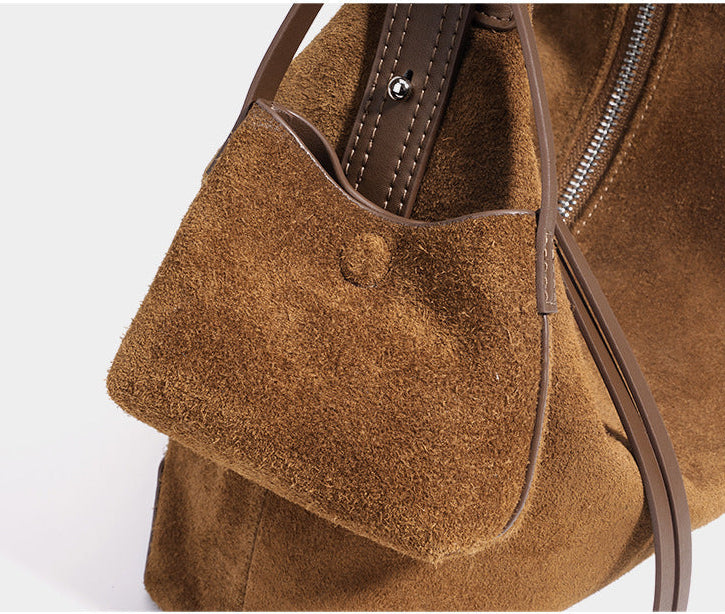 Suede Hobo/Tote - Purple