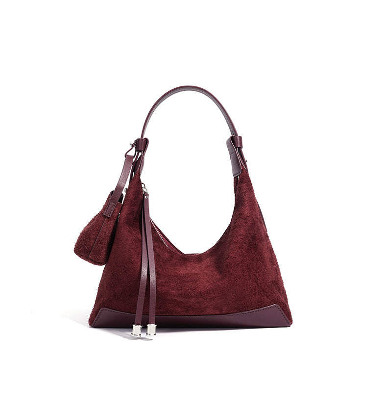 Suede Hobo/Tote - Purple