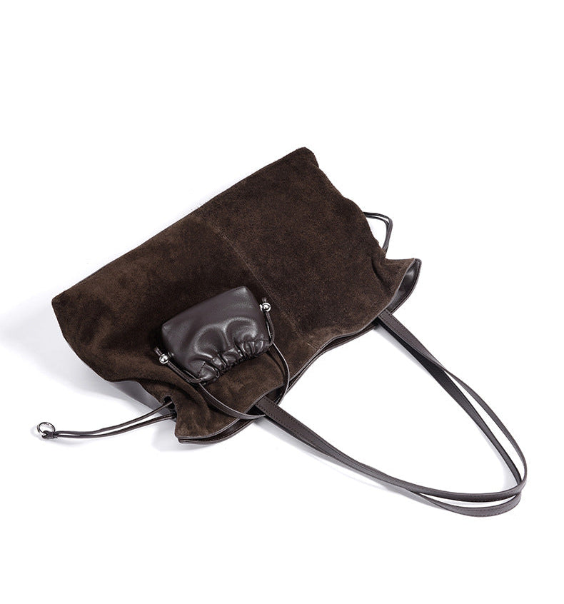 Suede Cloud Shoulder - Coffee