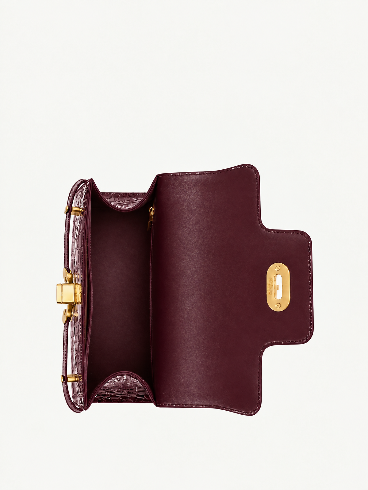 Kensington - Top Handle Burgundy Croc Embossed