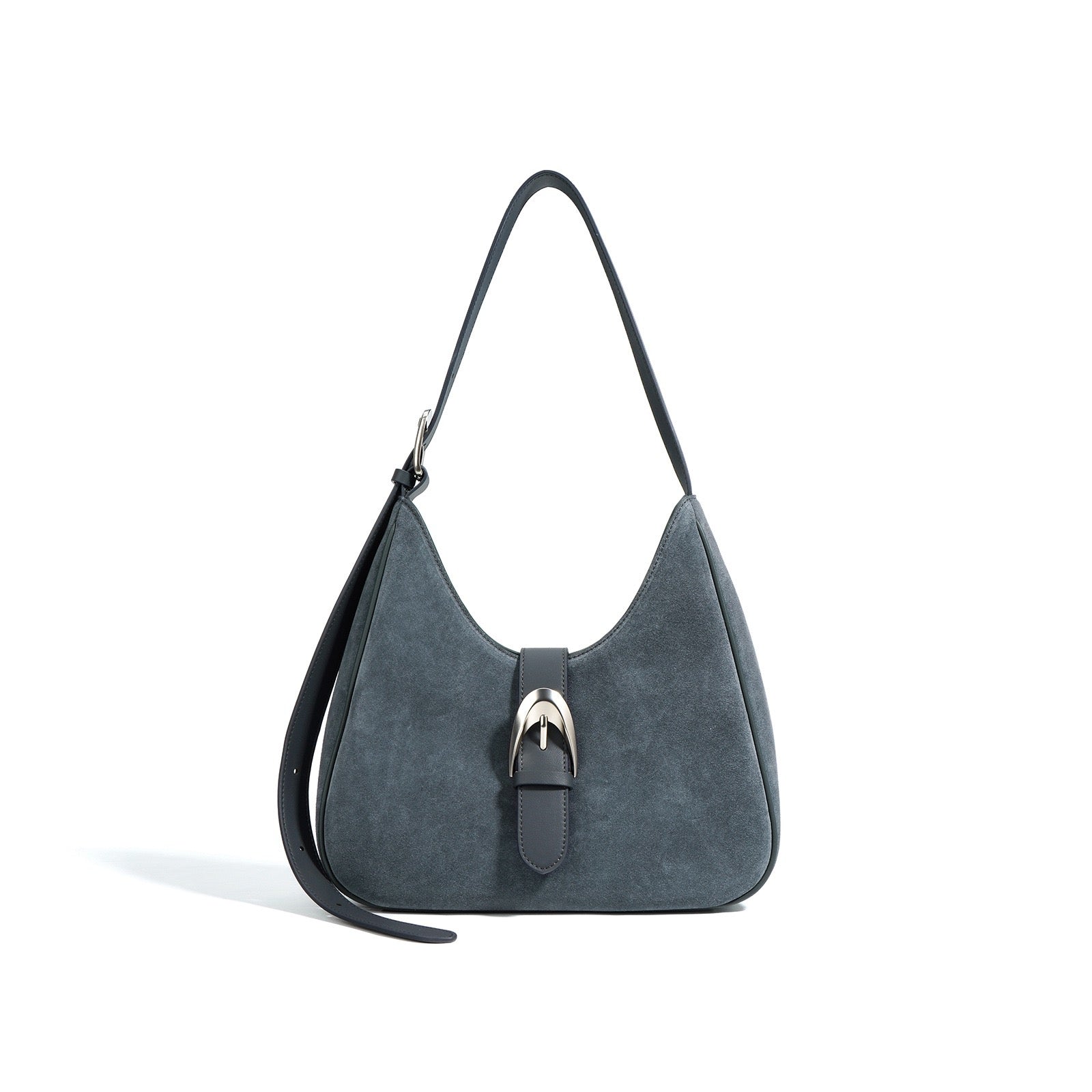 Suede Shoulder Bag - Grey