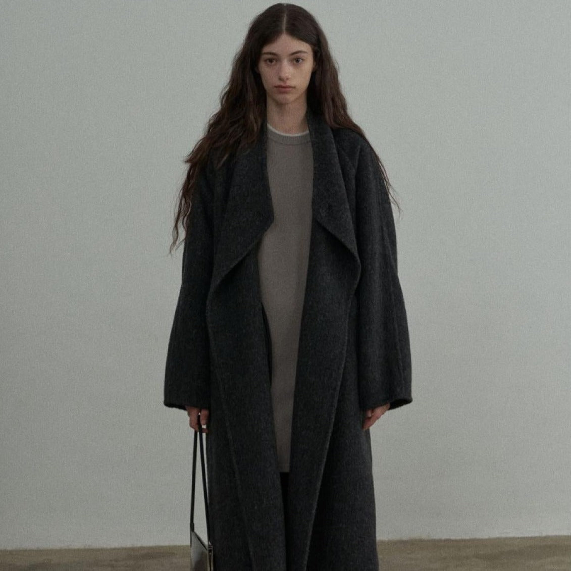 Handmade Lamb Wool Blanche Overcoat