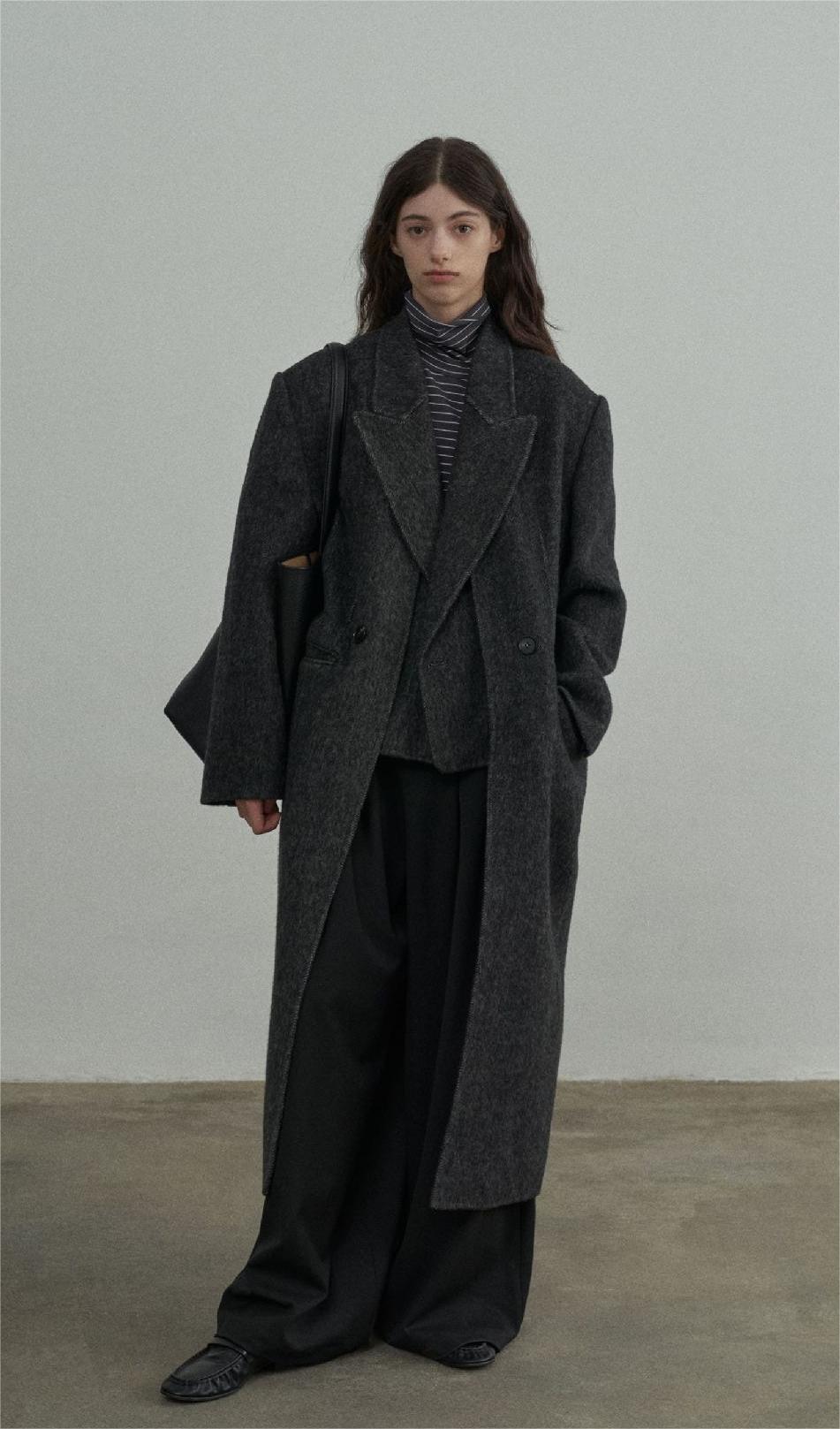 Handmade Lamb Wool Cassandra Overcoat