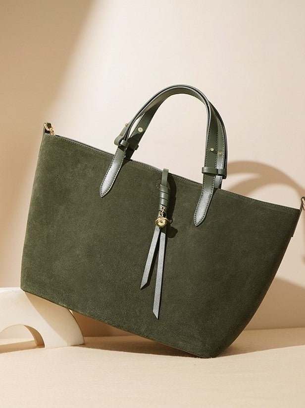 Suede Tote Bag - Purple