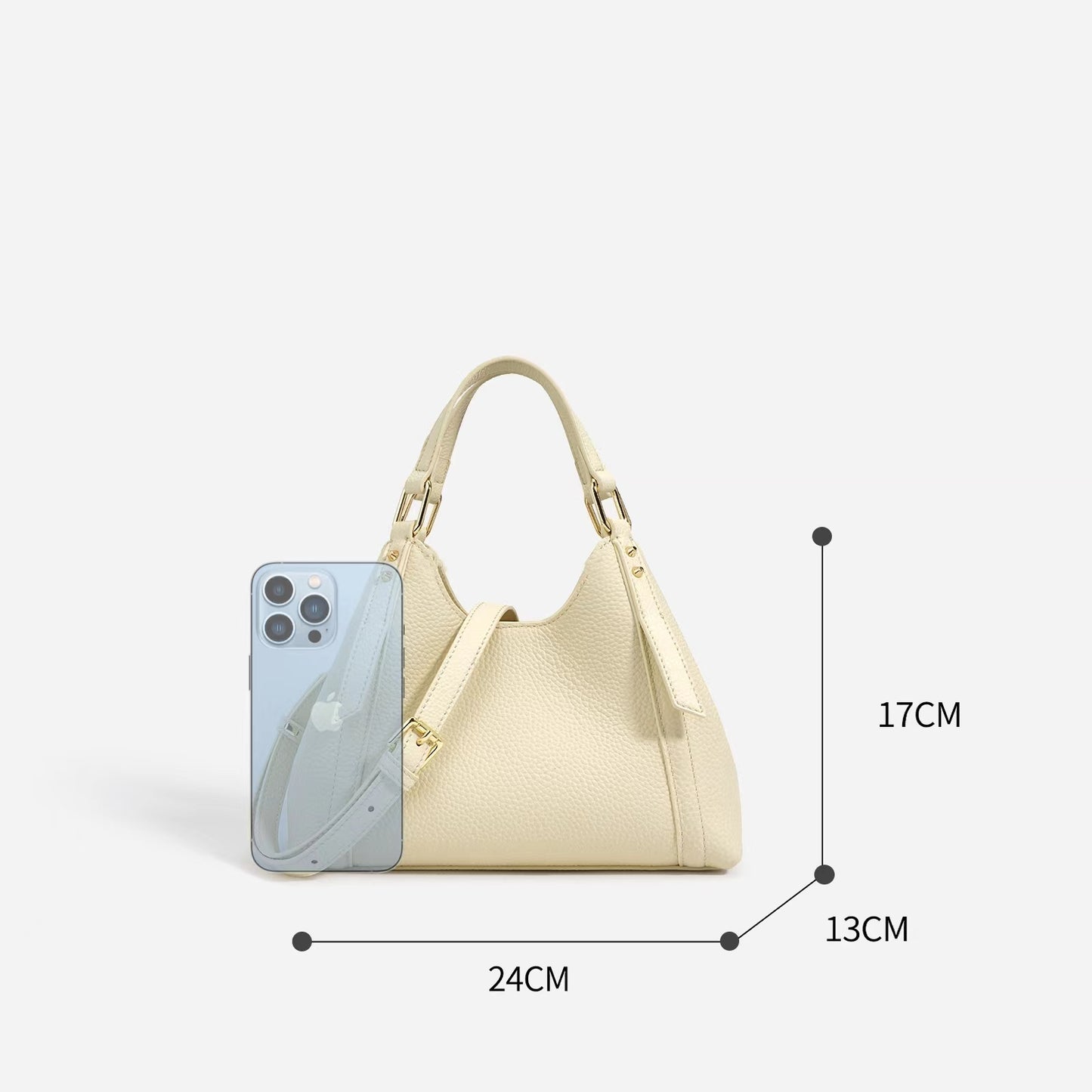 First Layer Cowhide Cora Tote/Shoulder Bag