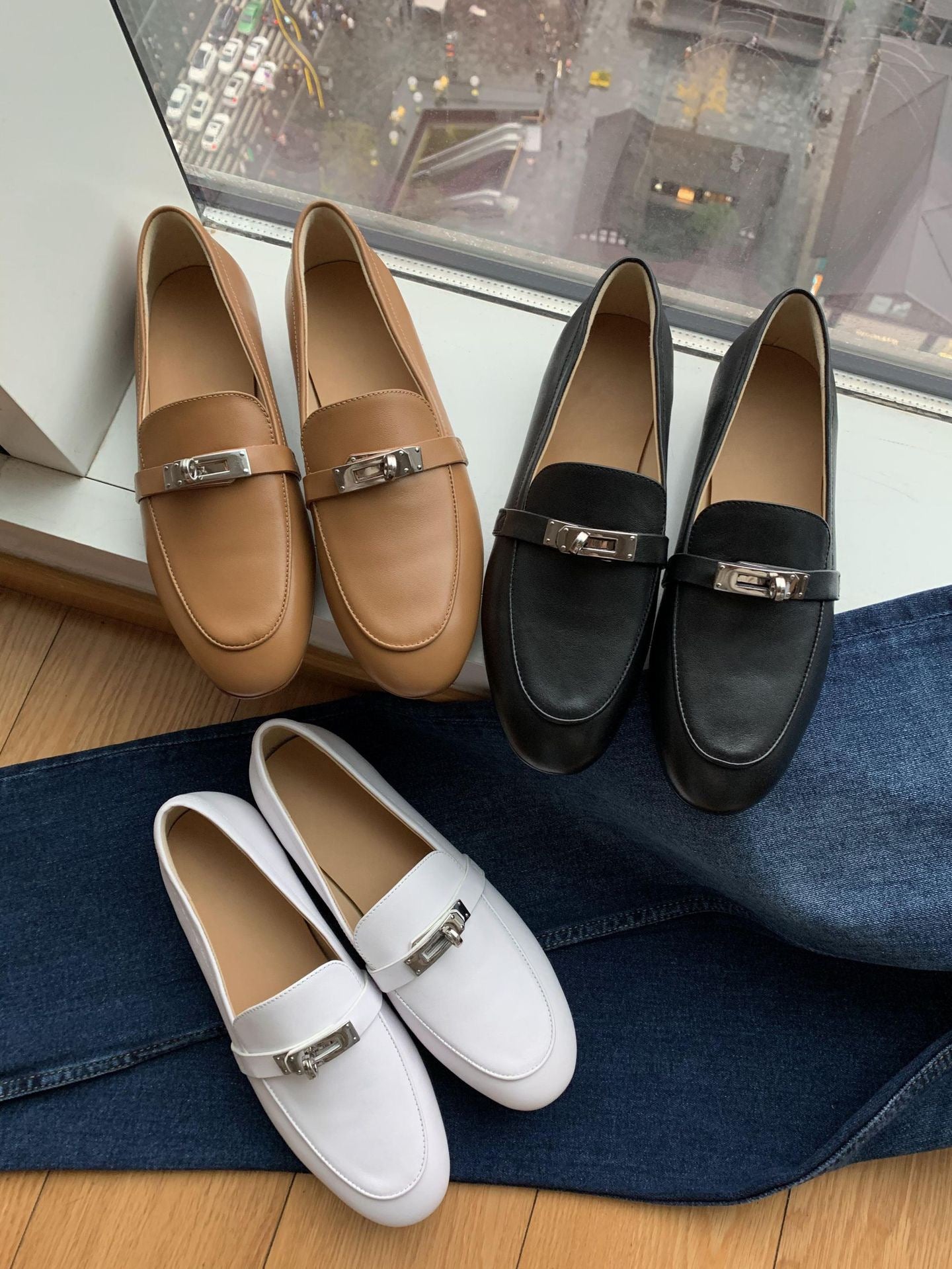 Genuine First Layer Cowhide City Walk Loafers