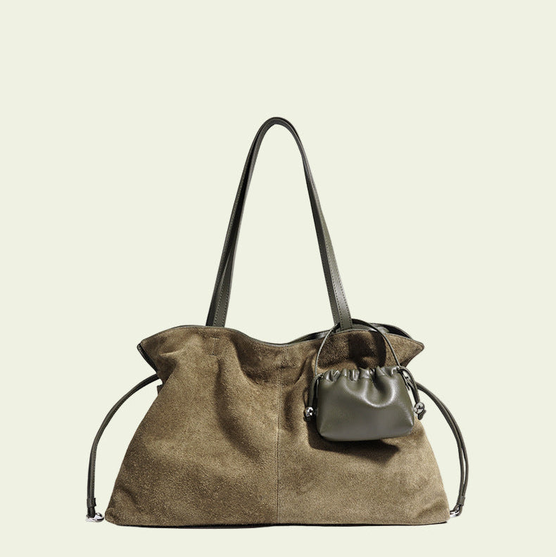 Suede Cloud Shoulder - Olive