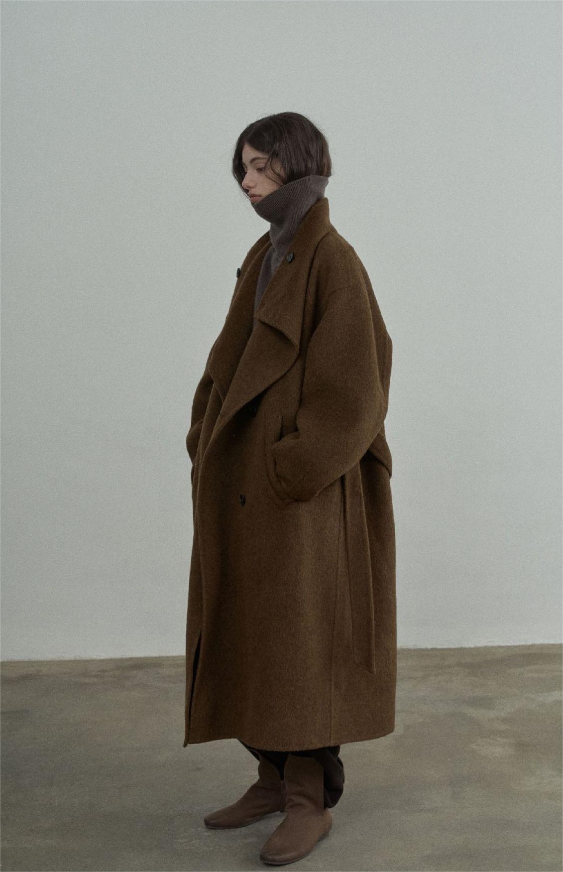 Handmade Lamb Wool Arlene Overcoat