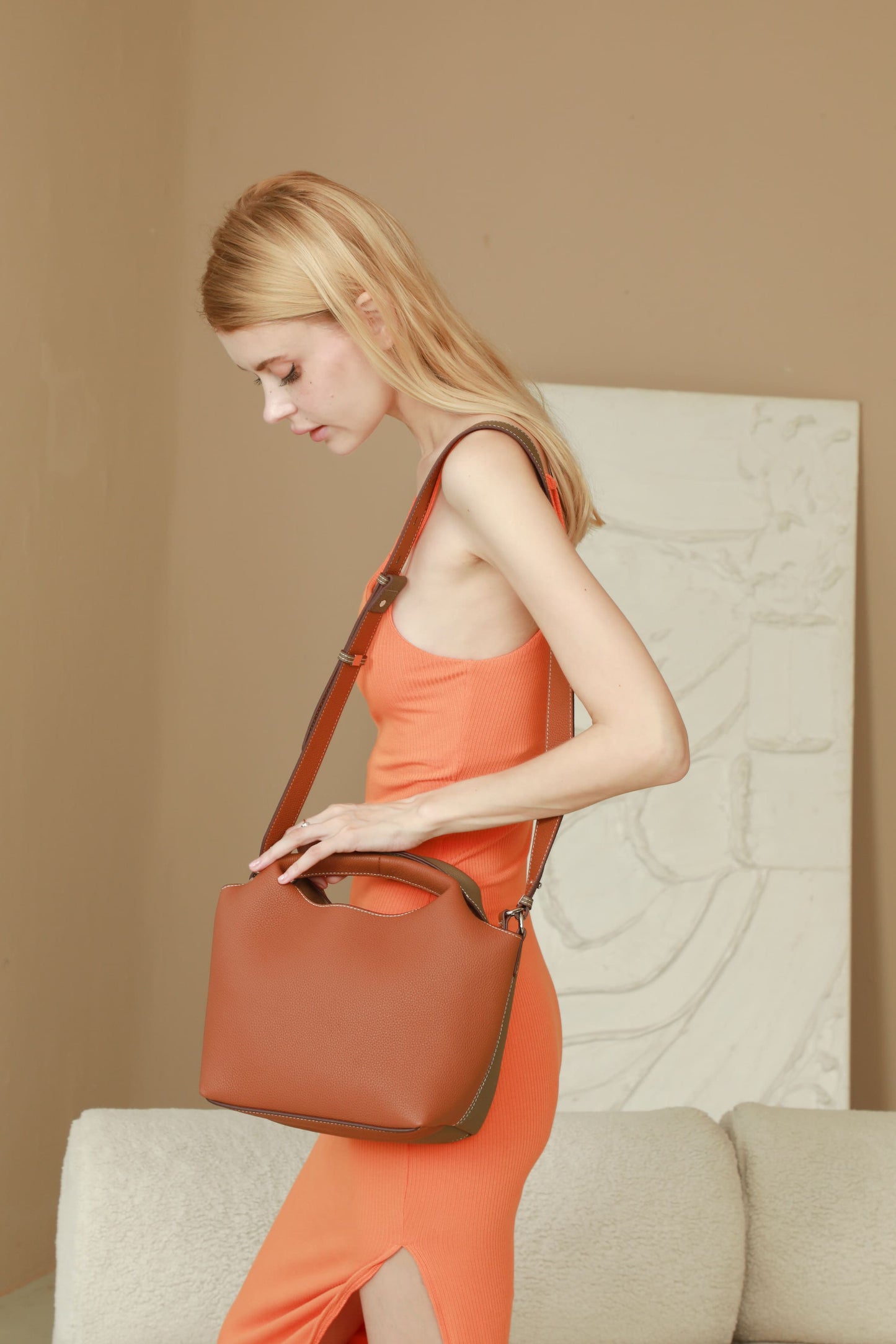 First Layer Cowhide Millie Shoulder/Tote Bag
