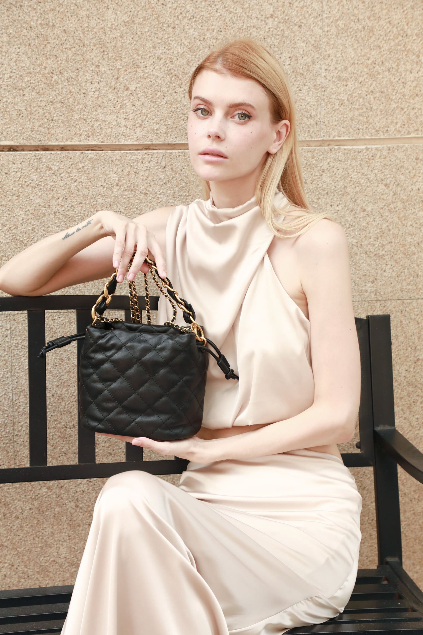 First Layer Cowhide Bertha Shoulder/Tote Bag