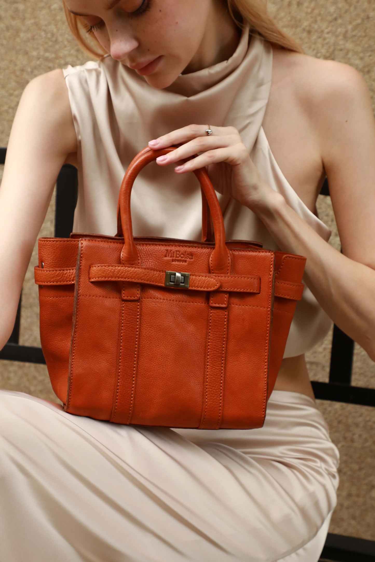 Genuine Vegetable Tanned Leather Paula Tote/Shoulder Bag