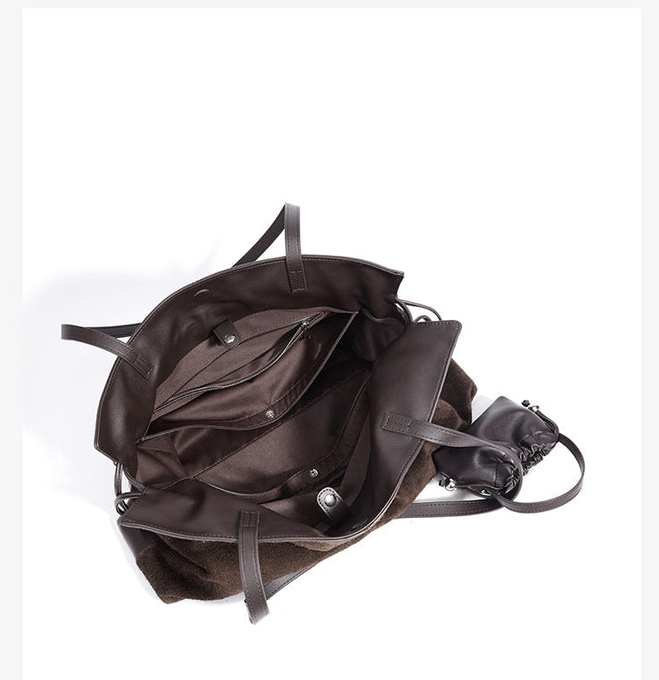 Suede Cloud Shoulder - Coffee