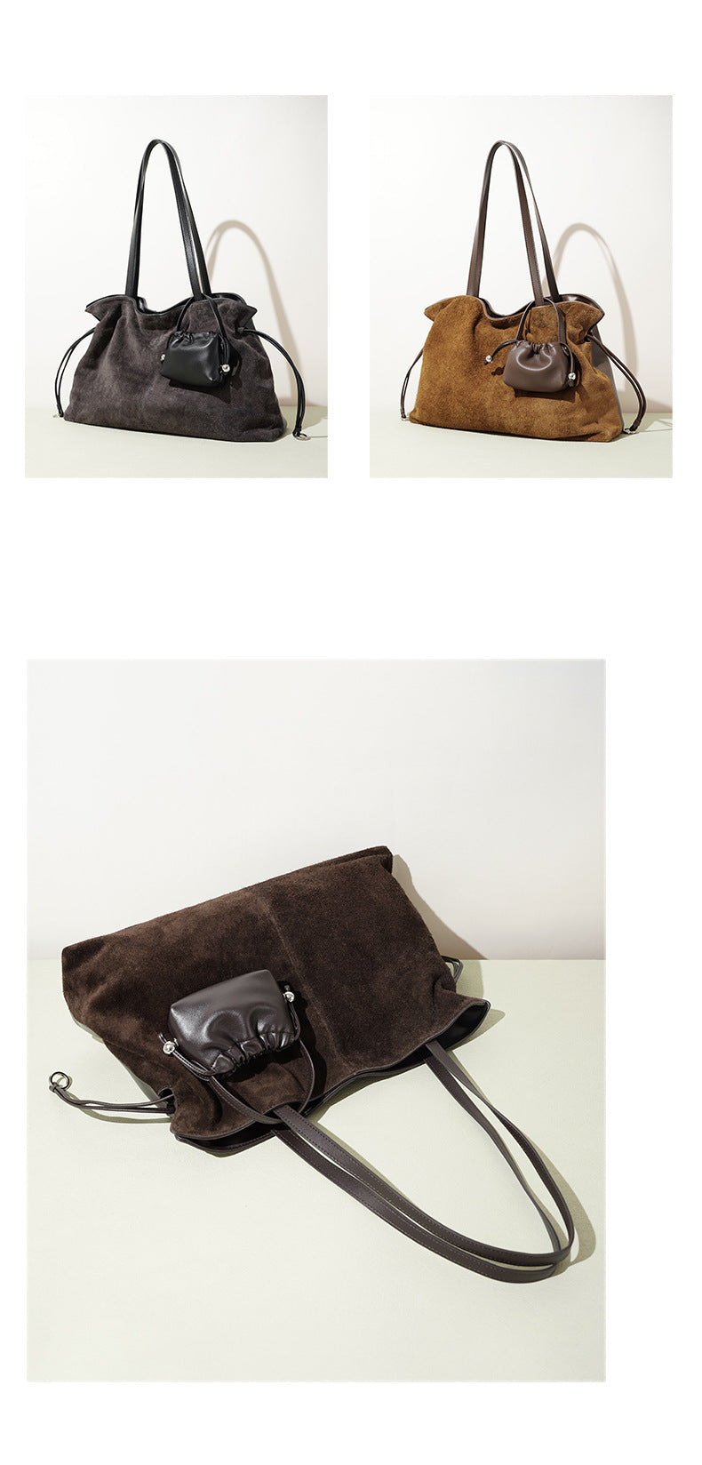 Suede Cloud Shoulder - Coffee