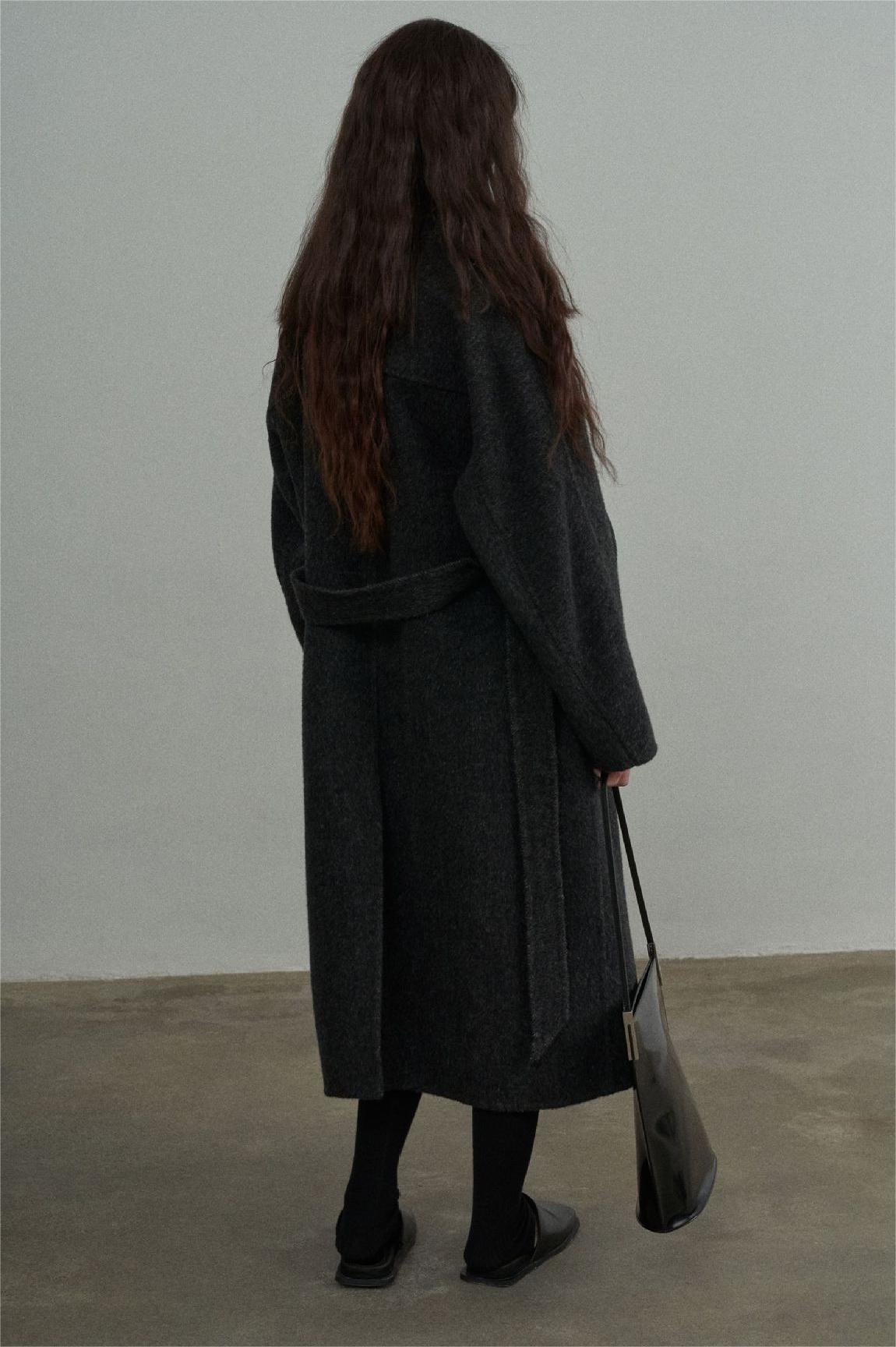 Handmade Lamb Wool Blanche Overcoat