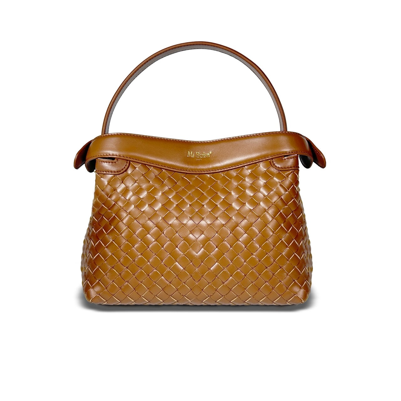 Florence Top Handle Woven - Caramel