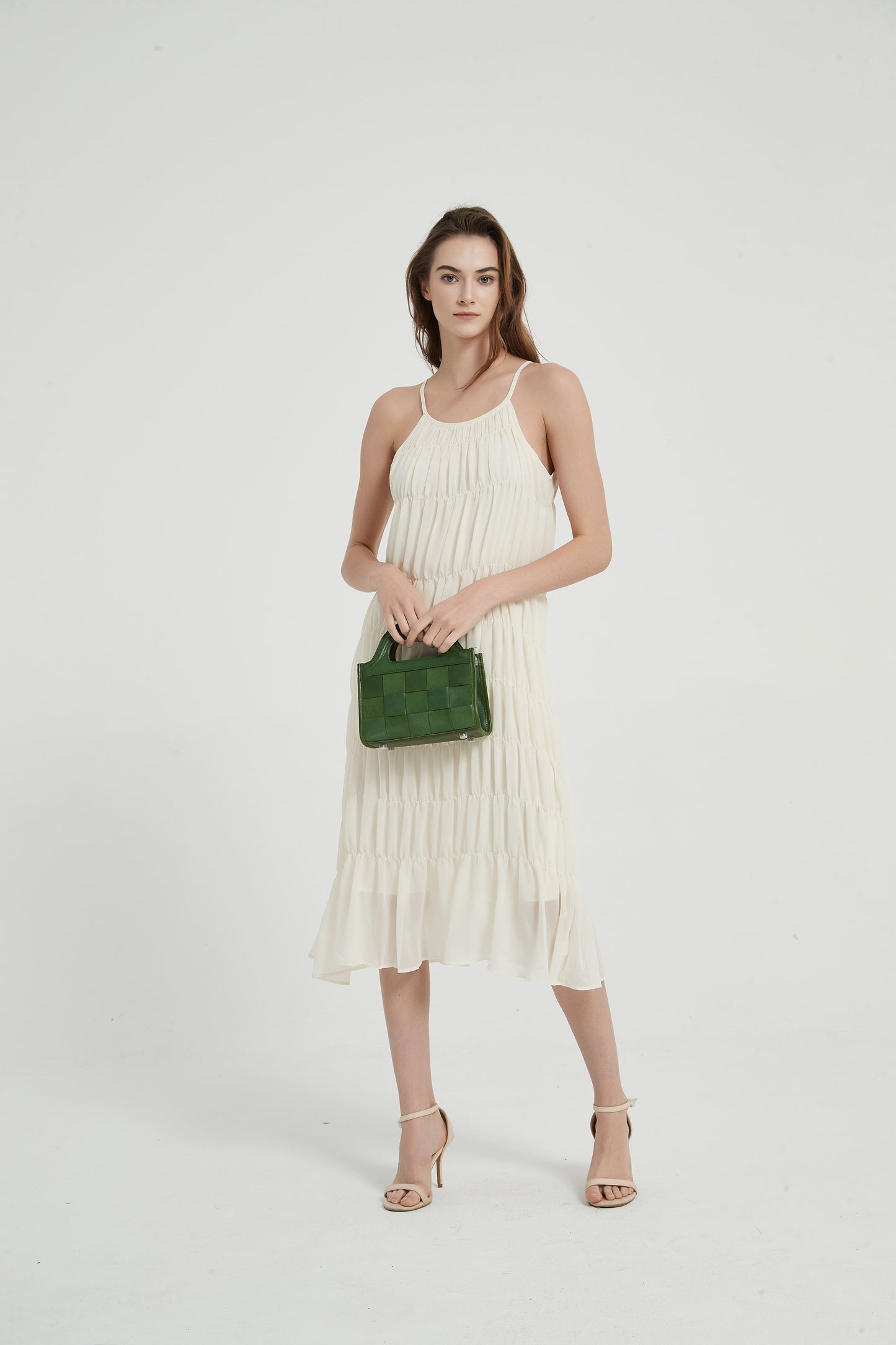 First Layer Cowhide Bristol Woven Bag