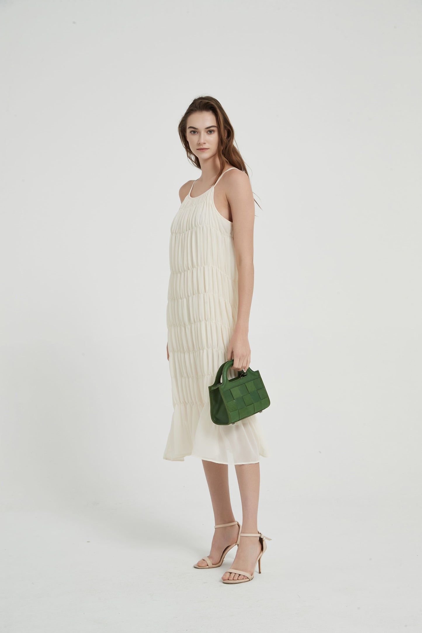 First Layer Cowhide Bristol Woven Bag
