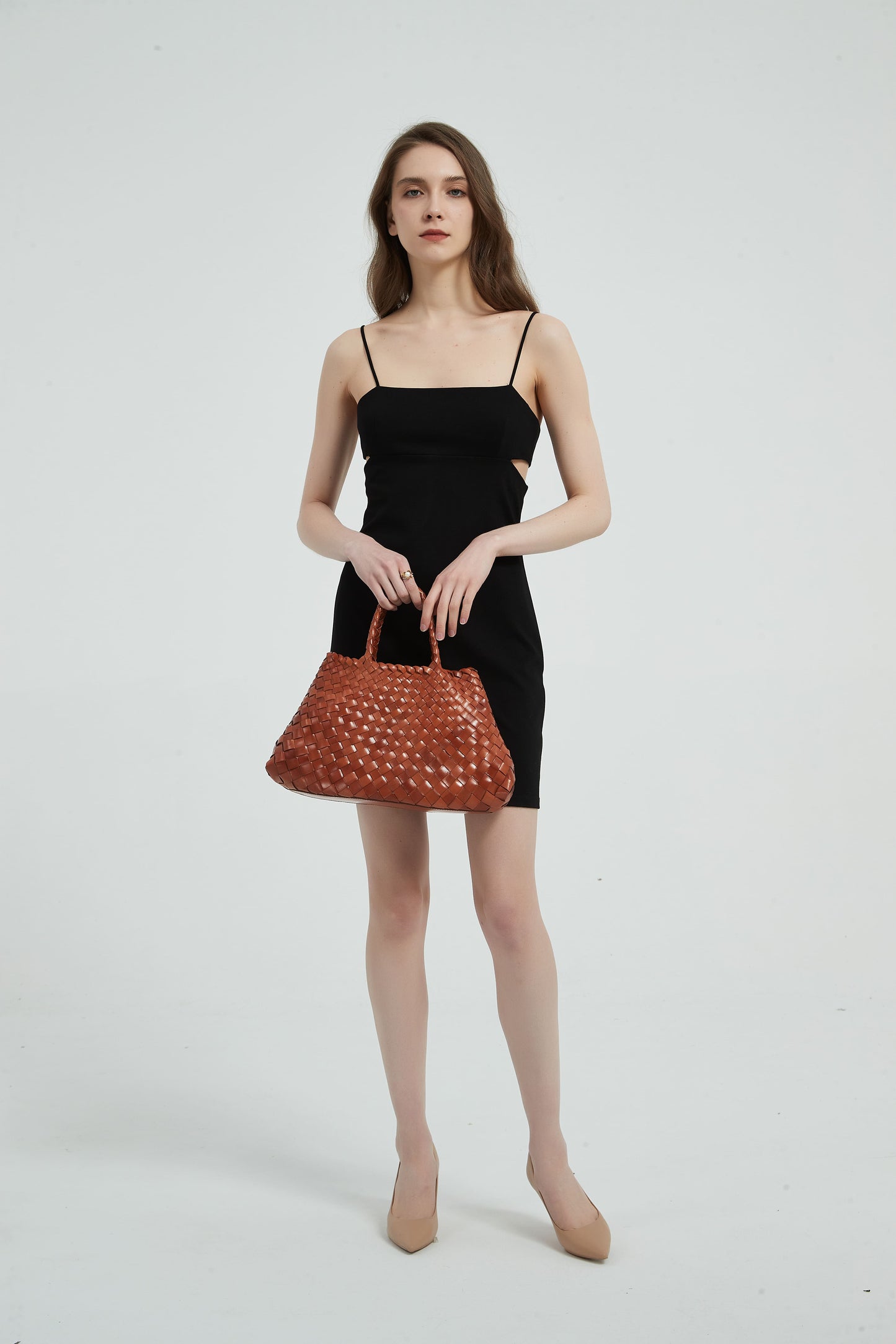 First Layer Cowhide Summer Woven Tote Bag