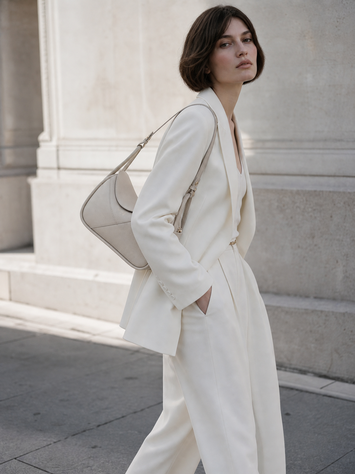 Carnaby Shoulder - Creamy White