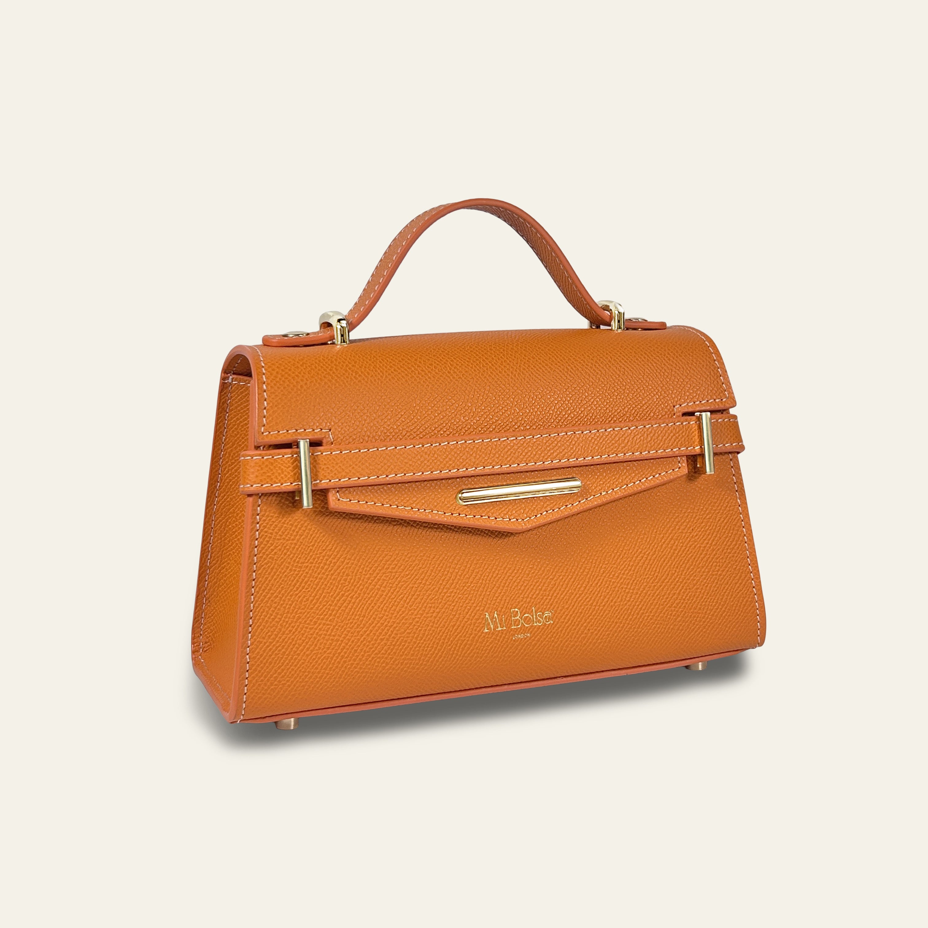 "Mi" Top Handle -Passion Orange