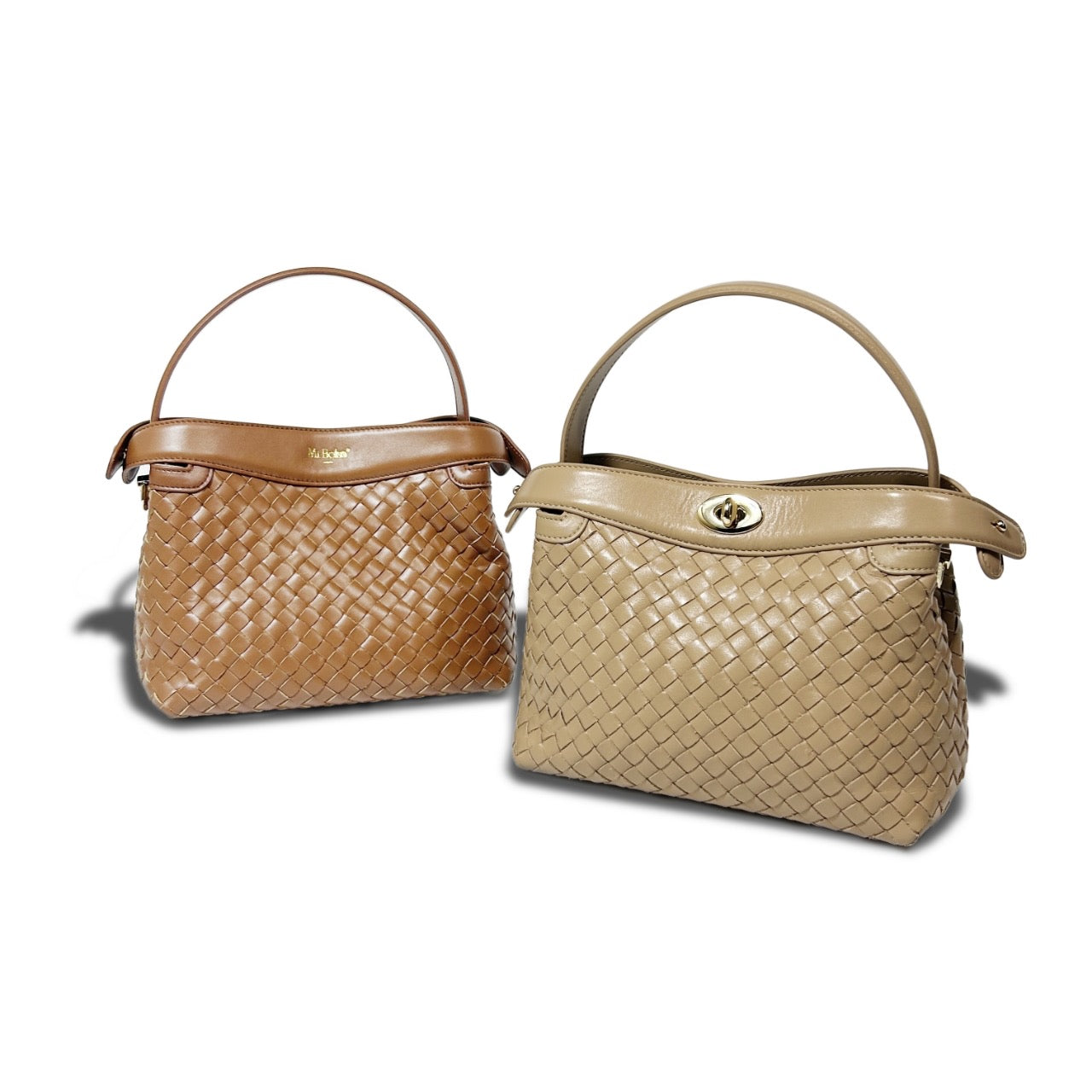 Florence Top Handle Woven - Caramel