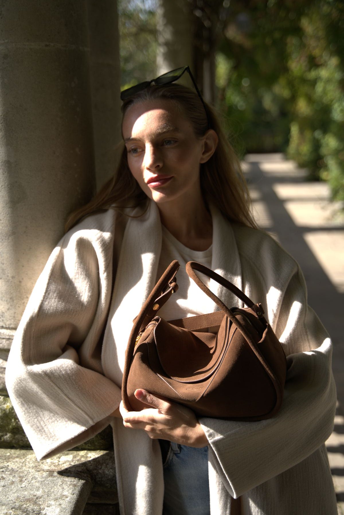 Carnaby Shoulder - Coffee Suede