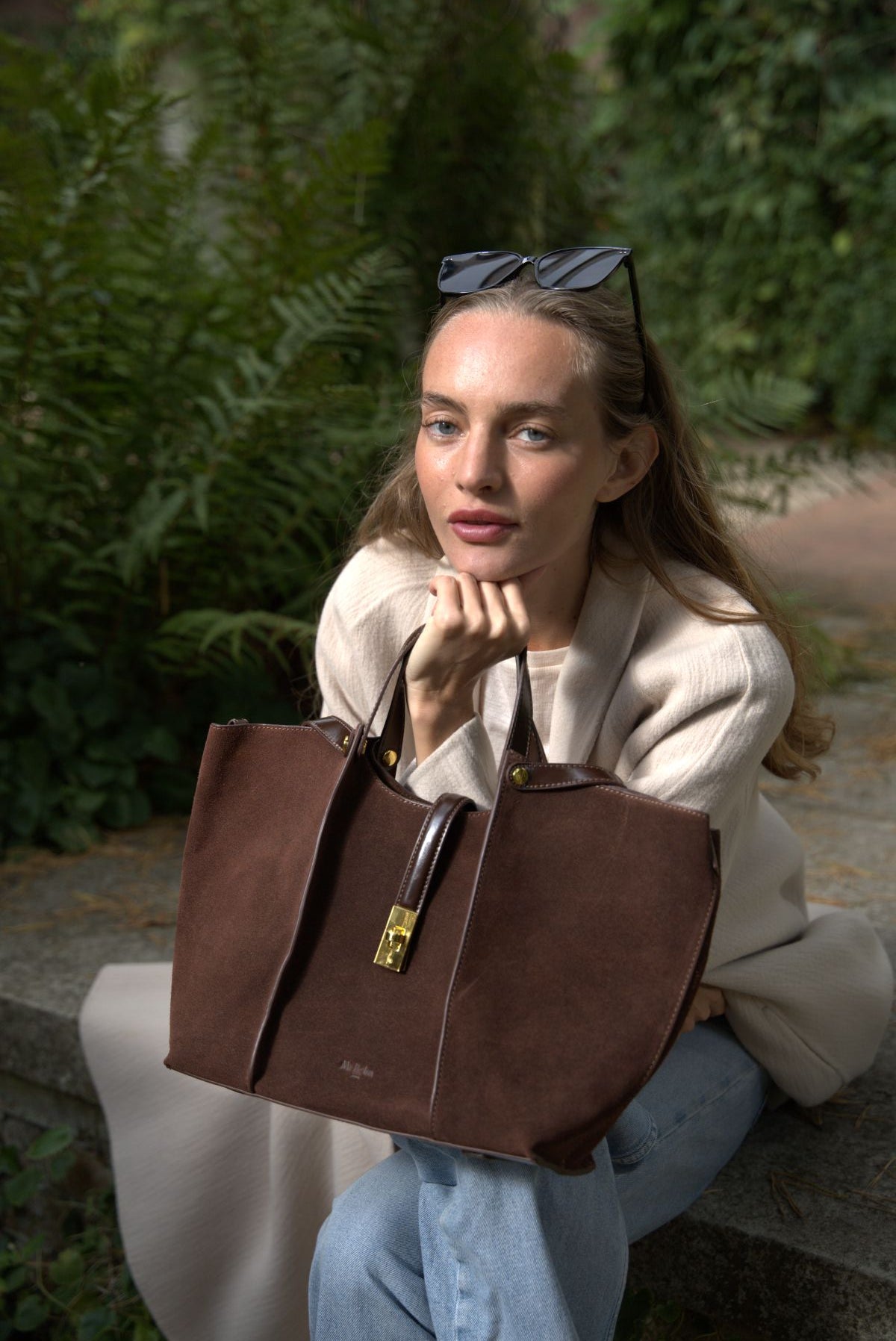 Wharf Tote - Coffee Suede