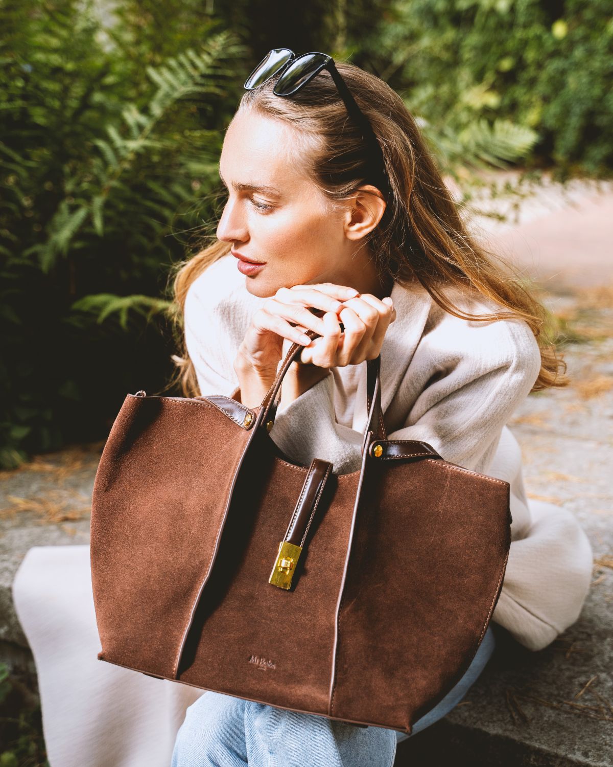 Wharf Tote - Coffee Suede