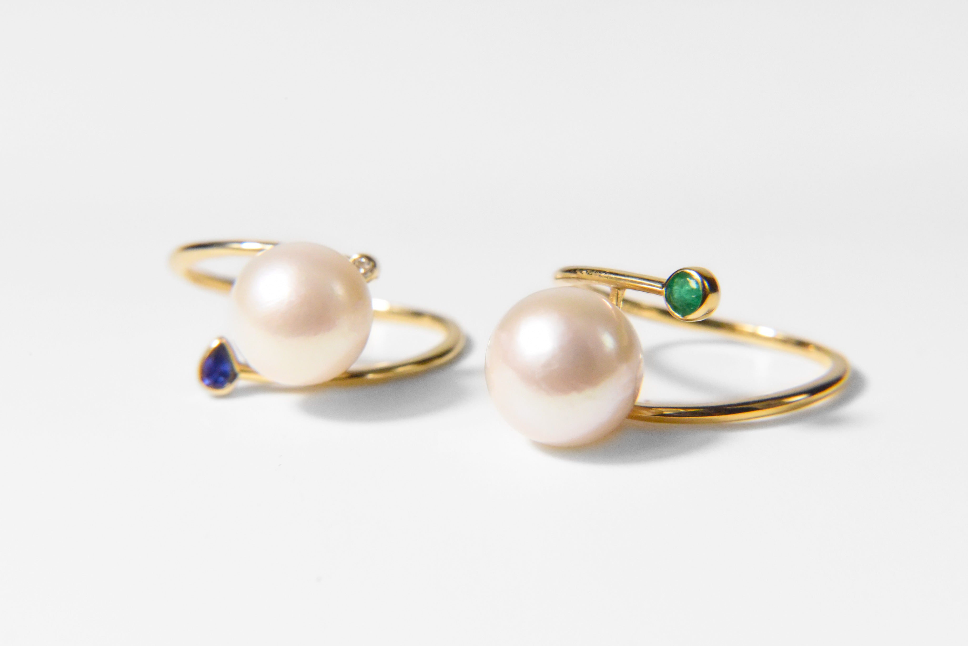 Toi et Moi Ring - Emerald and Diamond