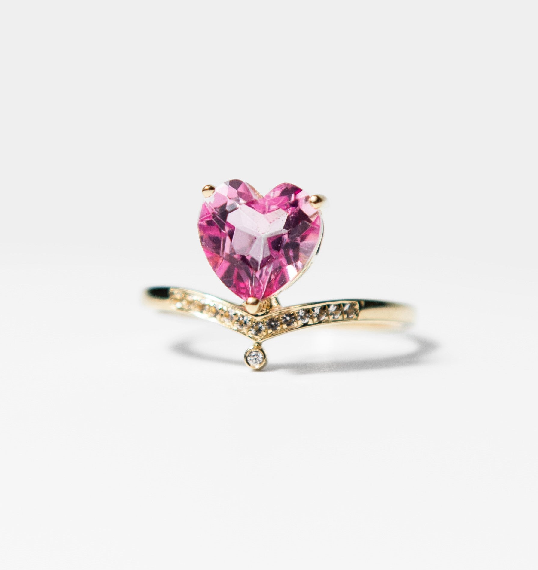 The One Ring - Pink Topaz & Diamond