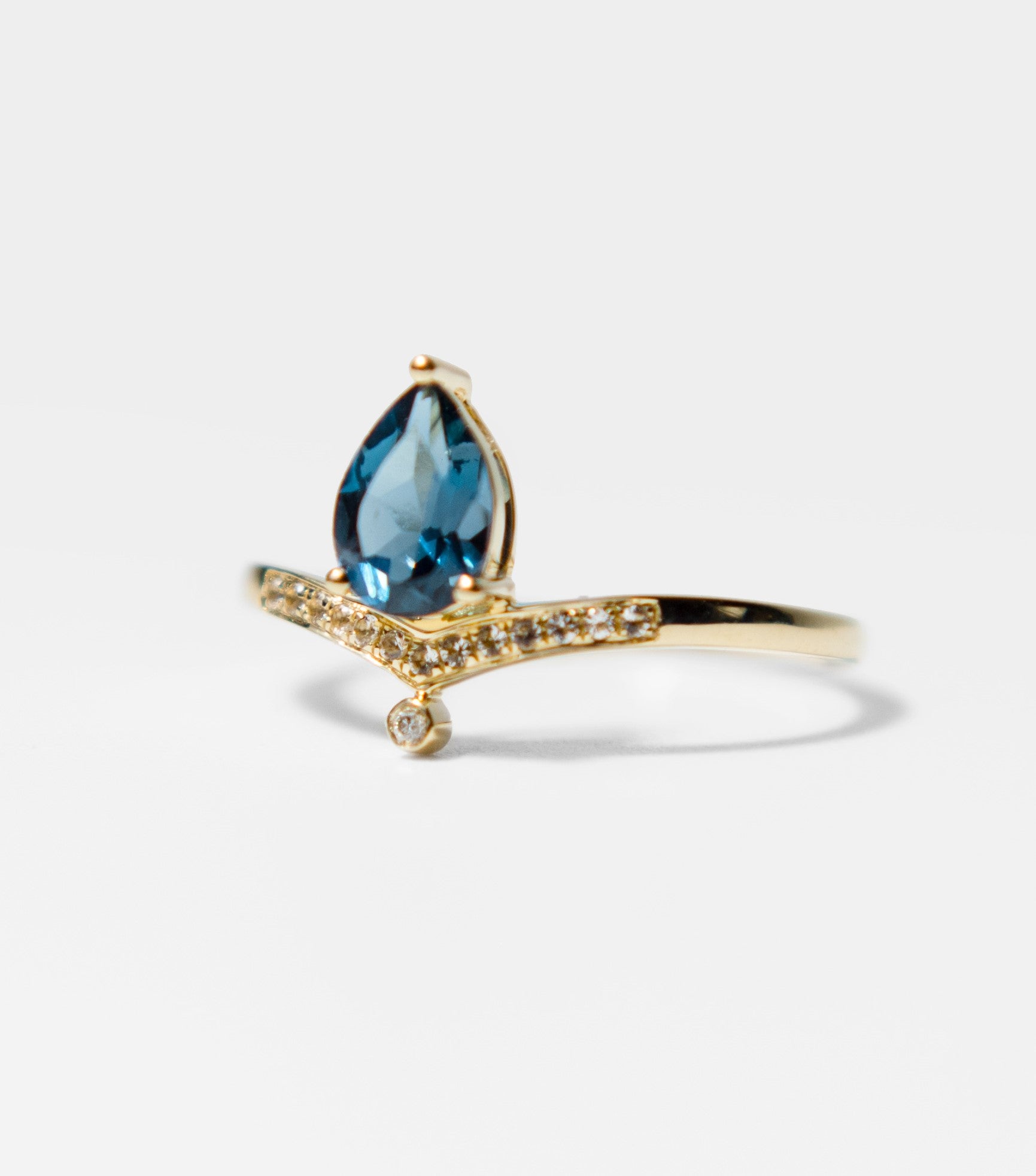 The One Ring - Blue Topaz and Diamond