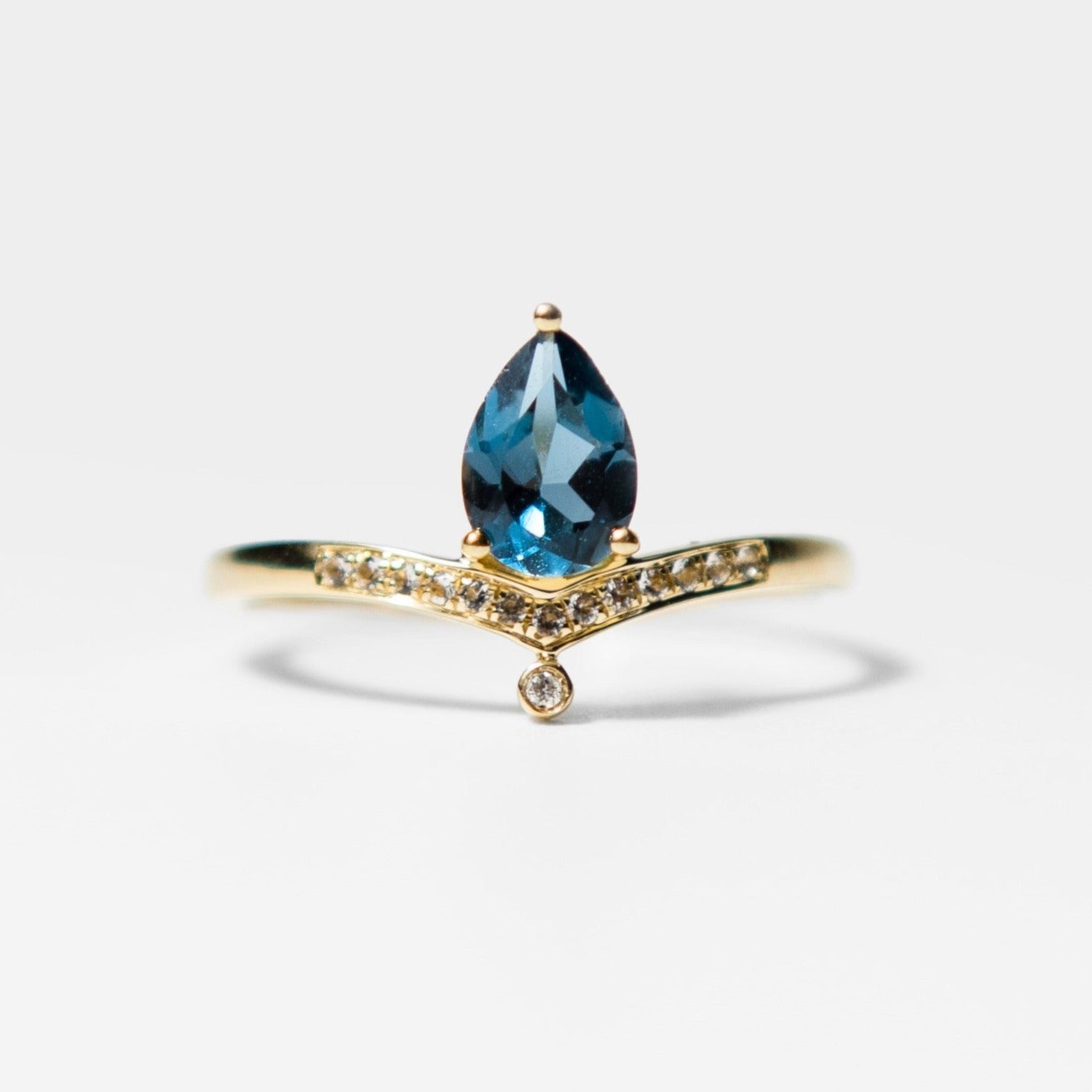 The One Ring - Blue Topaz and Diamond
