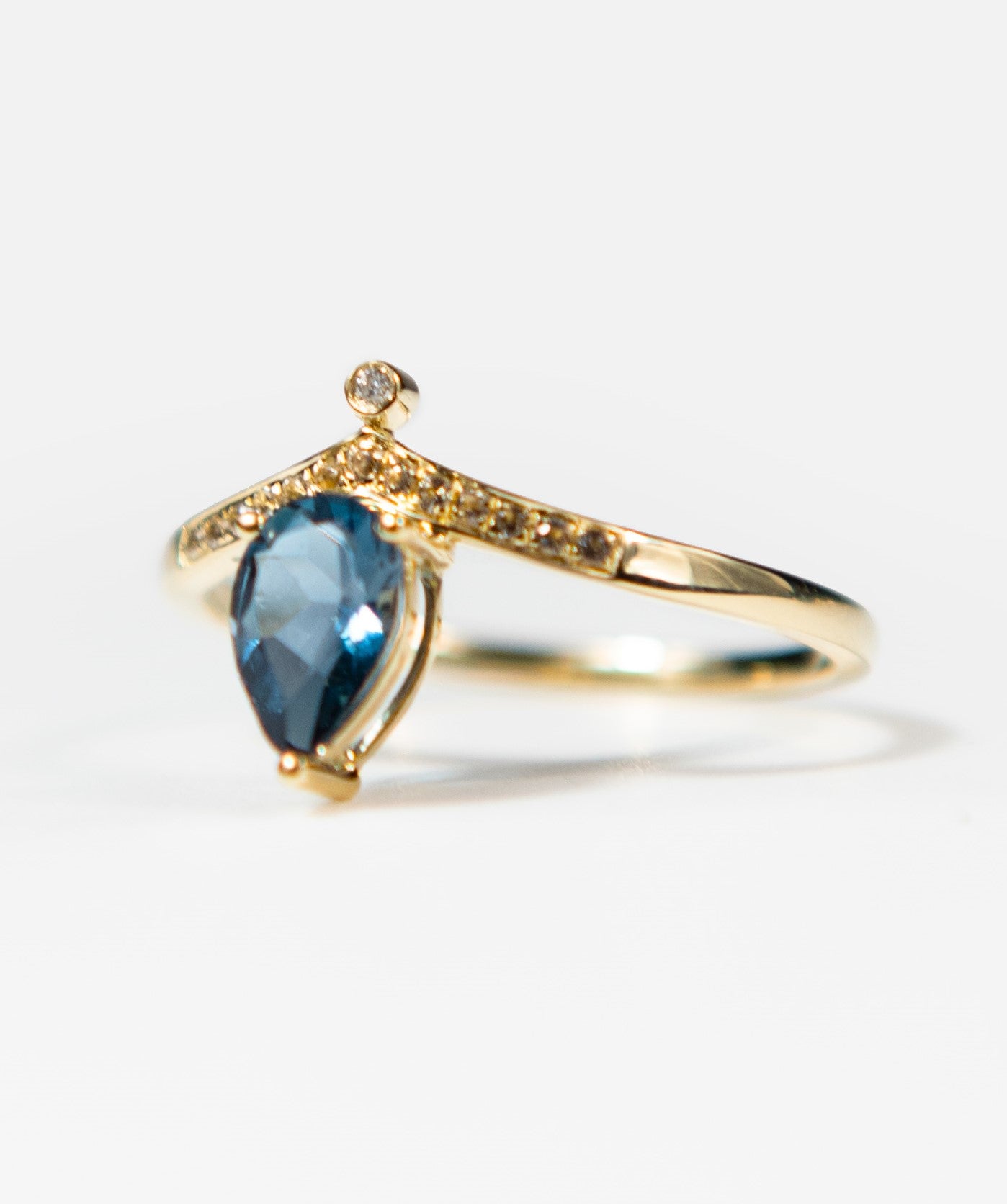 The One Ring - Blue Topaz and Diamond