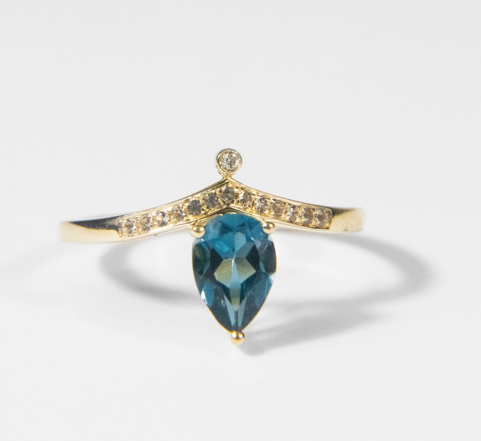 The One Ring - Blue Topaz and Diamond