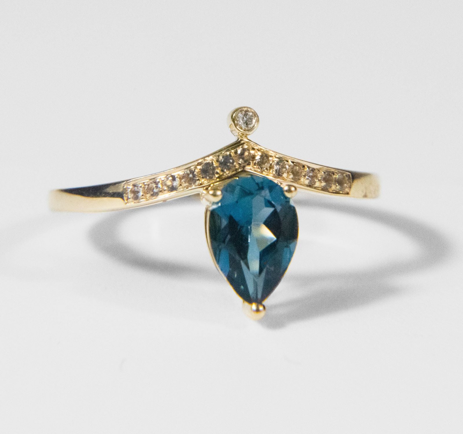 The One Ring - Blue Topaz and Diamond