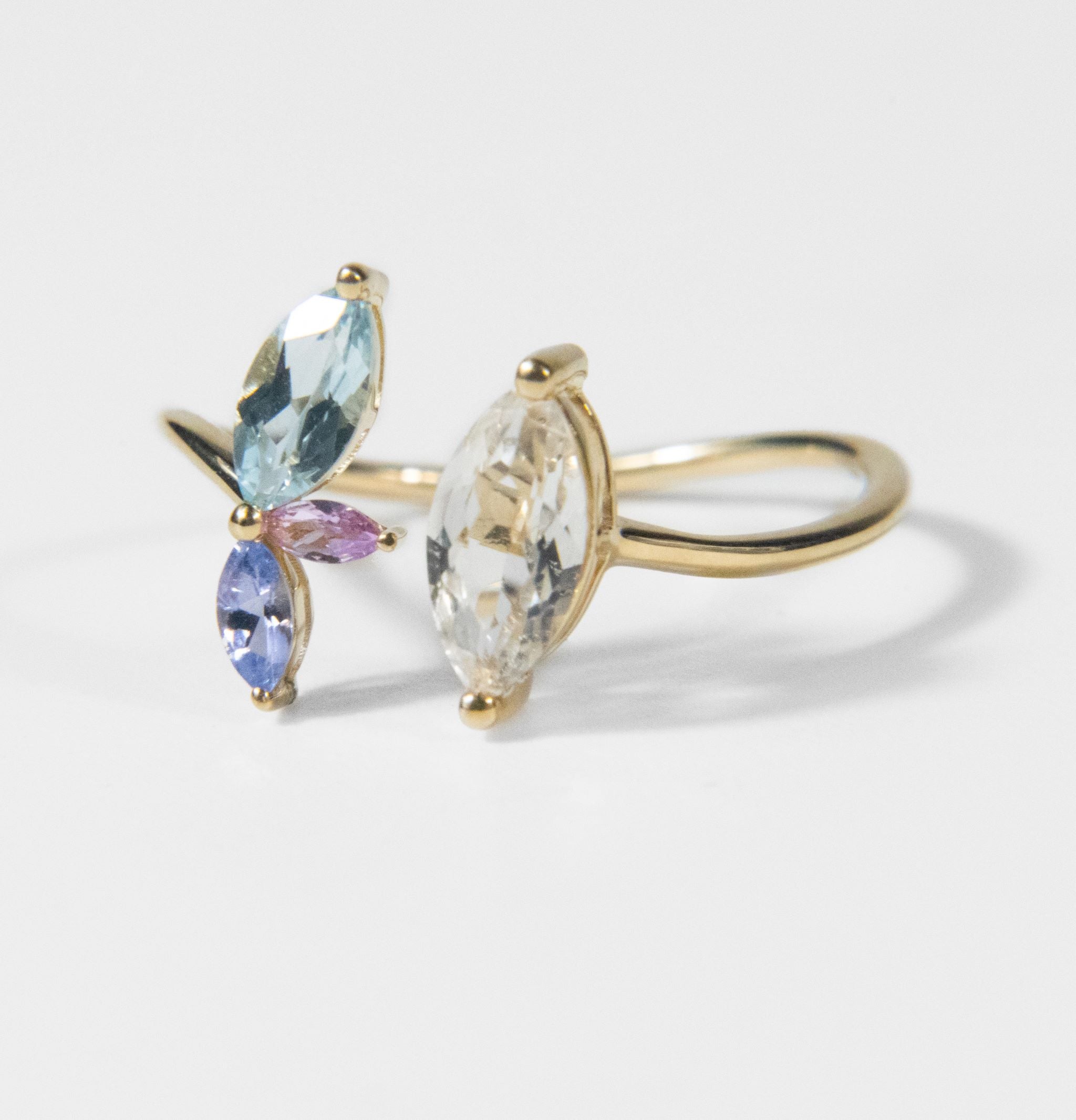 Toi et Moi - Topaz Tanzanite and Sapphire