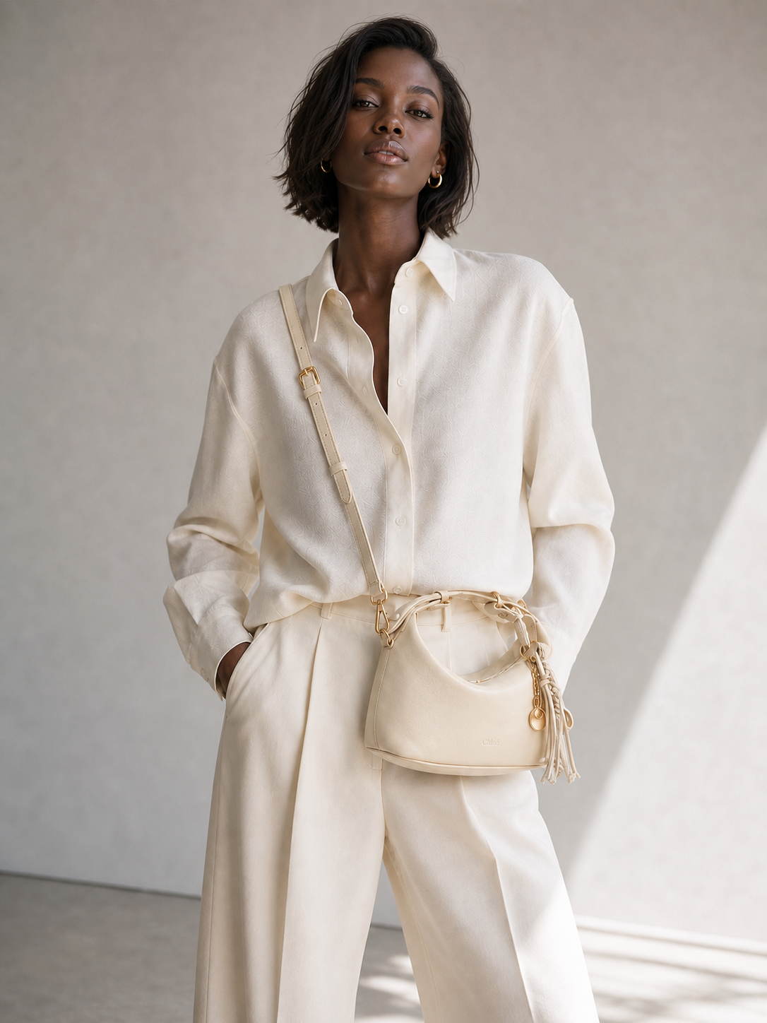 Camilla Half Moon - Creamy White