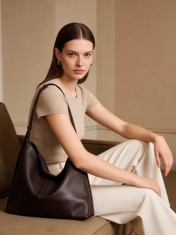 Soft Sheep Leather Shoulder - Mocha